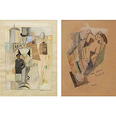 (i) Couple; (ii) L'homme Carre Tombant