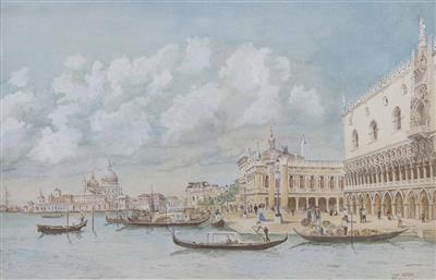 Venedig mit Dogenpalast, Piazzetta und Santa Maria della Salute by Rudolf Bernt - Auction record, sale price, and art valuation. Compare with similar artists and explore comparable artworks.