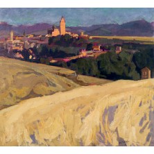 "Pueblo desde los trigales"
