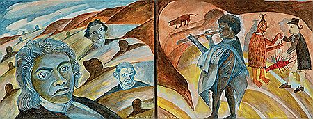 Tupaia's chart, Cook and Banks-Tupaia and Parkinson's Paintbox