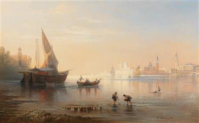 Muschelsucher in der Lagune von Venedig