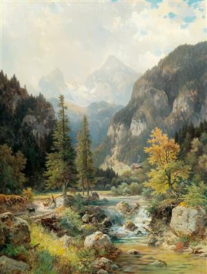 "Partie bei Berchtesgaden mit Watzmann"