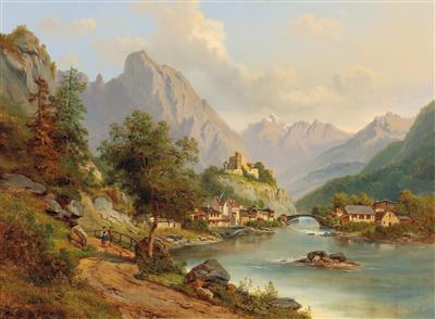 "Blick auf Landeck, Pustertal" by Edmund Hod - Auction record, sale price, and art valuation. Compare with similar artists and explore comparable artworks.