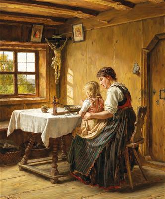 Das Tischgebet by Karl Gebhardt - Auction record, sale price, and art valuation. Compare with similar artists and explore comparable artworks.