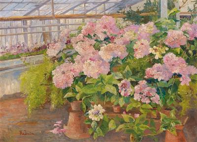 "Hortensien im ... Glashaus" by Hermine von Janda - Auction record, sale price, and art valuation. Compare with similar artists and explore comparable artworks.