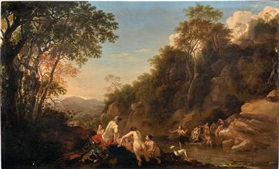 Nymphs in a landscape by Dirck van der Lisse - Auction record, sale price, and art valuation. Compare with similar artists and explore comparable artworks.