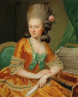 Portrait of a singer at the harpsichord by Georg Weikert - Auction record, sale price, and art valuation. Compare with similar artists and explore comparable artworks.