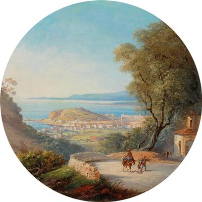 View of the Bay of Nice by Ercole Trachel - Auction record, sale price, and art valuation. Compare with similar artists and explore comparable artworks.