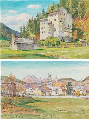 Motive aus Tirol, Südtirol und Bayern, darunter: Meersburg, Zugspitze, Schnalsertal, Thurnberg/Stertzing, Bozen, Brixen, Kaltern, Ötz, Brixlegg by Rudolf Preuss - Auction record, sale price, and art valuation. Compare with similar artists and explore comparable artworks.