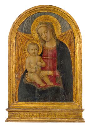 Madonna and Child enthroned by Domenico Michelino - Auction record, sale price, and art valuation. Compare with similar artists and explore comparable artworks.
