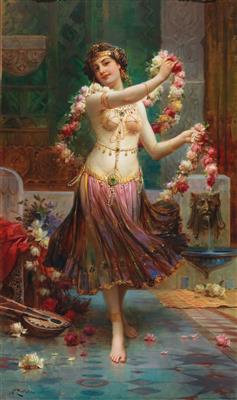 Sample artwork by Hans (Ronsard) Zatzka (1859 - 1945), known for religious, allegory, figure, genre and oriental scene painting - View similar artists and auction records