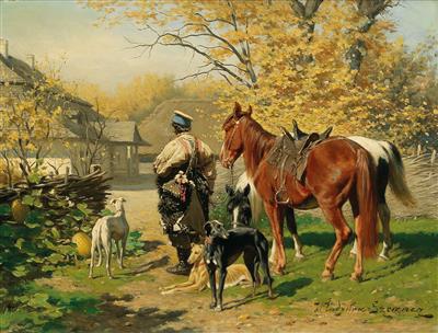 Resting by a Farmhouse Garden