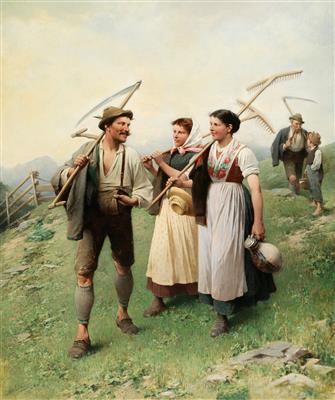 Return from Haymaking on the Alpine Pastures