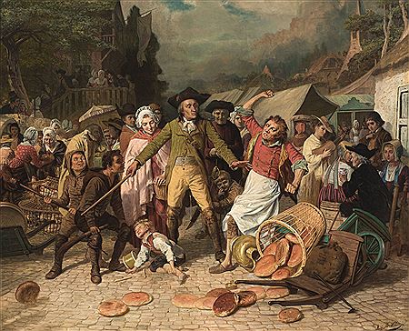 Scène de marché by August de Wilde - Auction record, sale price, and art valuation. Compare with similar artists and explore comparable artworks.