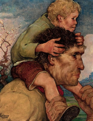 Enfant sur les épaules