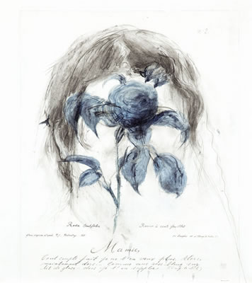 Maman à la rose bleue