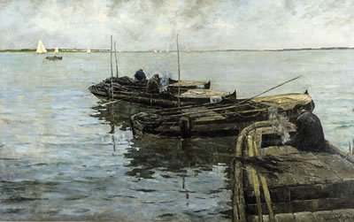 Pêcheurs sur l'Escaut à Doel by Albert Baertsoen - Auction record, sale price, and art valuation. Compare with similar artists and explore comparable artworks.