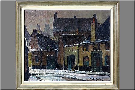 "Houses in the Snow" by Piet Lippens - Auction record, sale price, and art valuation. Compare with similar artists and explore comparable artworks.