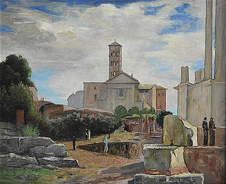 Rome, the Forum. The church of Santa Francesca Romana