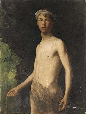 Portrait of a topless boy