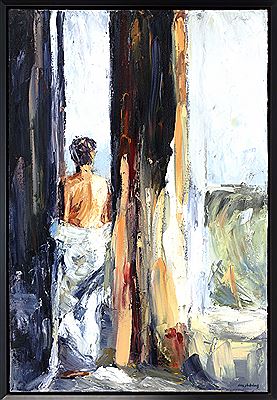 Figure standing at a window by Pamela Pharr Schulenburg - Auction record, sale price, and art valuation. Compare with similar artists and explore comparable artworks.