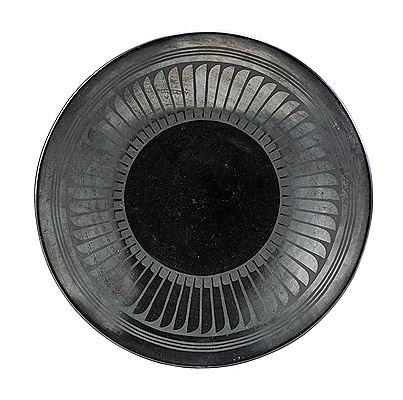 MARIA AND SANTANA MARTINEZ BLACKWARE FEATHER CHARGER by Richard Howard - Auction record, sale price, and art valuation. Compare with similar artists and explore comparable artworks.