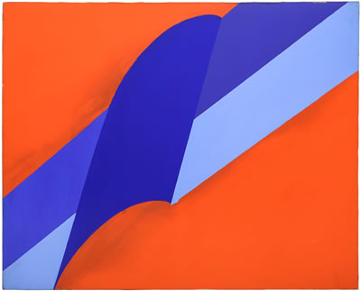 BLUE DIAGONAL WITH ARC