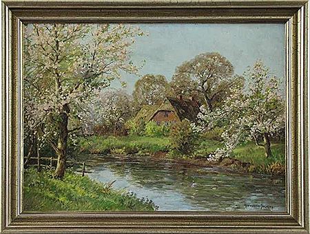 "Obstbaumblüte an der Este im Alten Land"