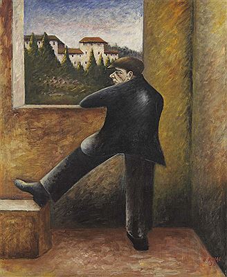 Sample artwork by Ottone Rosai (1895 - 1957), known for portrait, figure, landscape and still life paintings - View similar artists and auction records