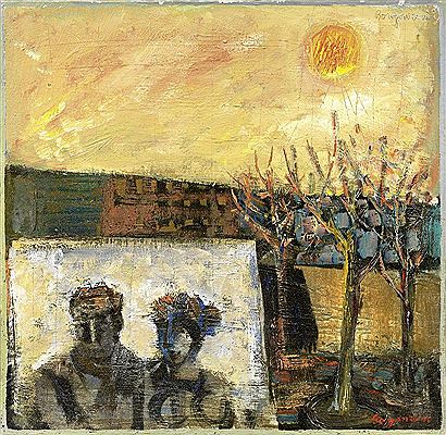 Incontro in periferia, 1963 by Aldo Borgonzoni - Auction record, sale price, and art valuation. Compare with similar artists and explore comparable artworks.