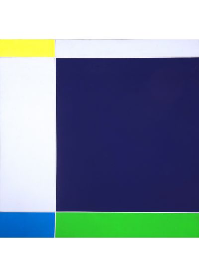 Serie Desarrollo Cromático de C.E.L, Imagen fragmentada/integrada 90º, orden axiomático. 1.2.3, proposición Módulo 3x2,1.3.4.5. 90º. 2000