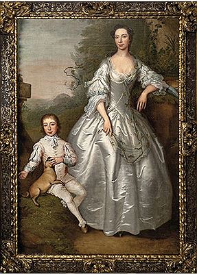 Retrato de dama y niño 1751