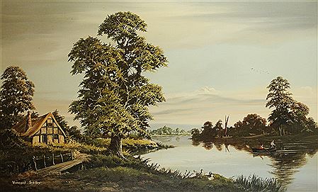 Sample artwork by Vincent Selby (1919 - 2004), known for landscape painting - View similar artists and auction records