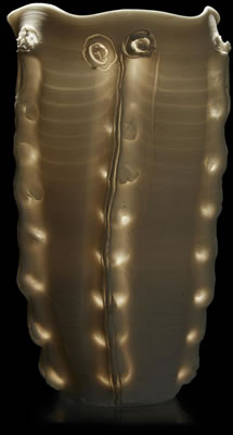 THROWN, SCORED AND PINCHED "LIGHT GATHERER" VESSEL