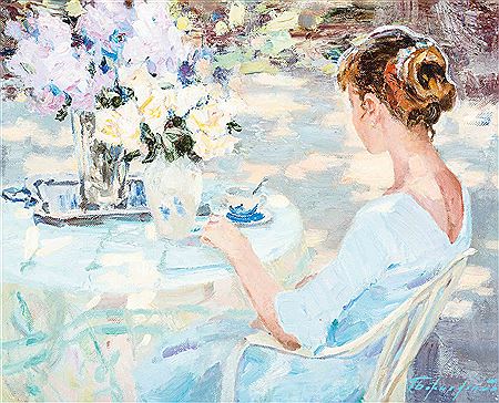 Sample artwork by Guennadi Bernadsky (Born 1956), known for still life painting - View similar artists and auction records
