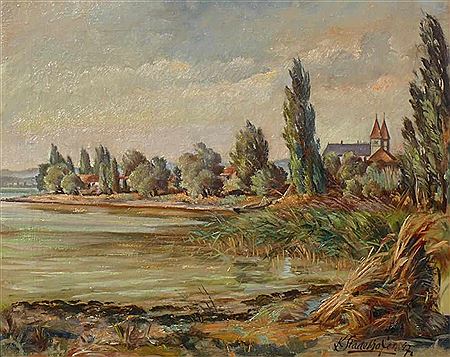 Blick auf Reichenau by Karl Albert Stadelhofer - Auction record, sale price, and art valuation. Compare with similar artists and explore comparable artworks.
