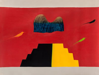 "Untitled (Bird, Tree and Mountain)"