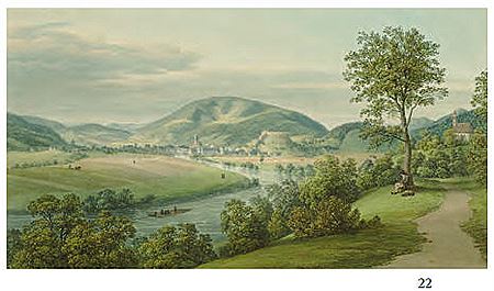 Bruck an der Mur von Südosten 1814 by Jakob Gauermann - Auction record, sale price, and art valuation. Compare with similar artists and explore comparable artworks.