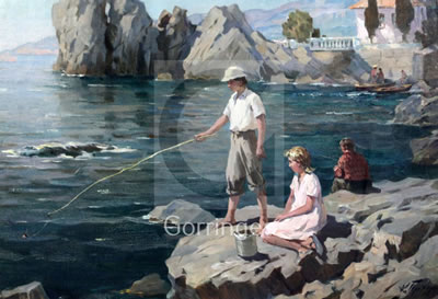 Fishing on the rocks