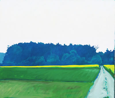 Wald mit Rapsfeld, 1979