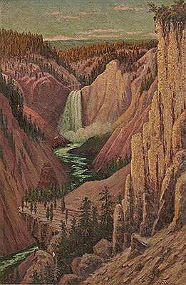Lower Falls and Grand Canyon of Yellowstone from Hayden Point