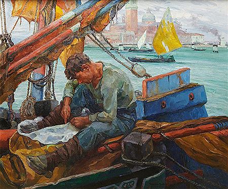 Mending the Sails 1926
