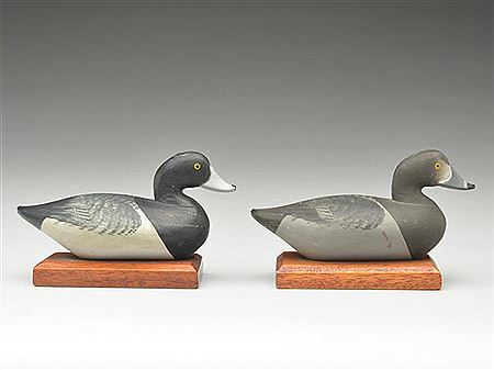 Pair of miniature bluebills