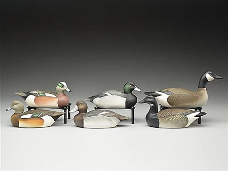 Six 1/4 size decoys