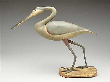 Great blue heron on wooden base with weights by Hurley Conklin - Auction record, sale price, and art valuation. Compare with similar artists and explore comparable artworks.
