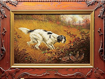 A setter pointing covey of quail by William McKendree Snyder - Auction record, sale price, and art valuation. Compare with similar artists and explore comparable artworks.