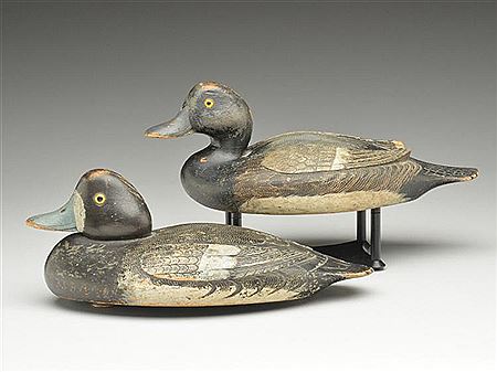 Delicate rigmate pair of bluebills by Addie Nichols - Auction record, sale price, and art valuation. Compare with similar artists and explore comparable artworks.