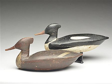 Rare rigmate pair of mergansers by Lou Barkelow - Auction record, sale price, and art valuation. Compare with similar artists and explore comparable artworks.