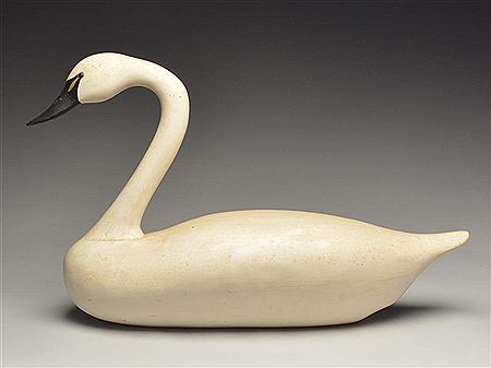 Hollow carved swan