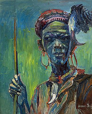 Apot, Chief of the Kavarondos by Joronn Sitje - Auction record, sale price, and art valuation. Compare with similar artists and explore comparable artworks.